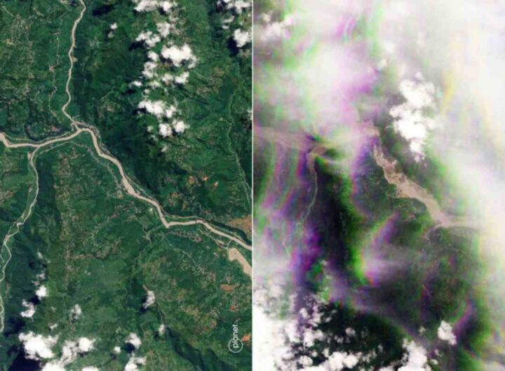 Immagini satellitari del disastro in Nepal