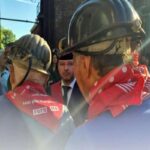 I sindacalisti belgi girati di spalle alle parole di La Russa