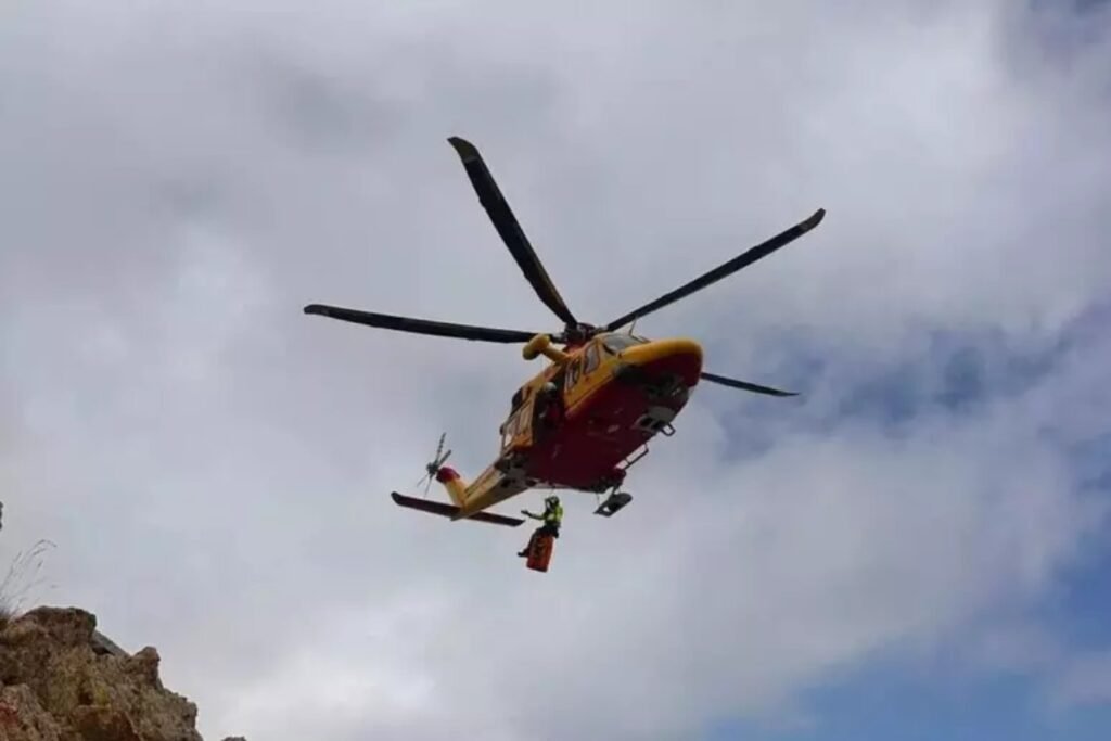 Un elicottero del soccorso alpino