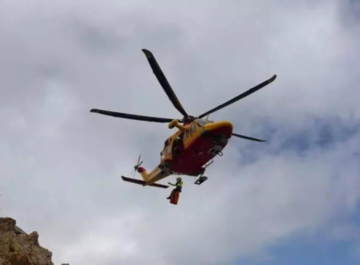 Un elicottero del soccorso alpino
