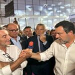 Meeting di Rimini, incontro tra Matteo Salvini e Attilio Fontana al padiglione del MIT