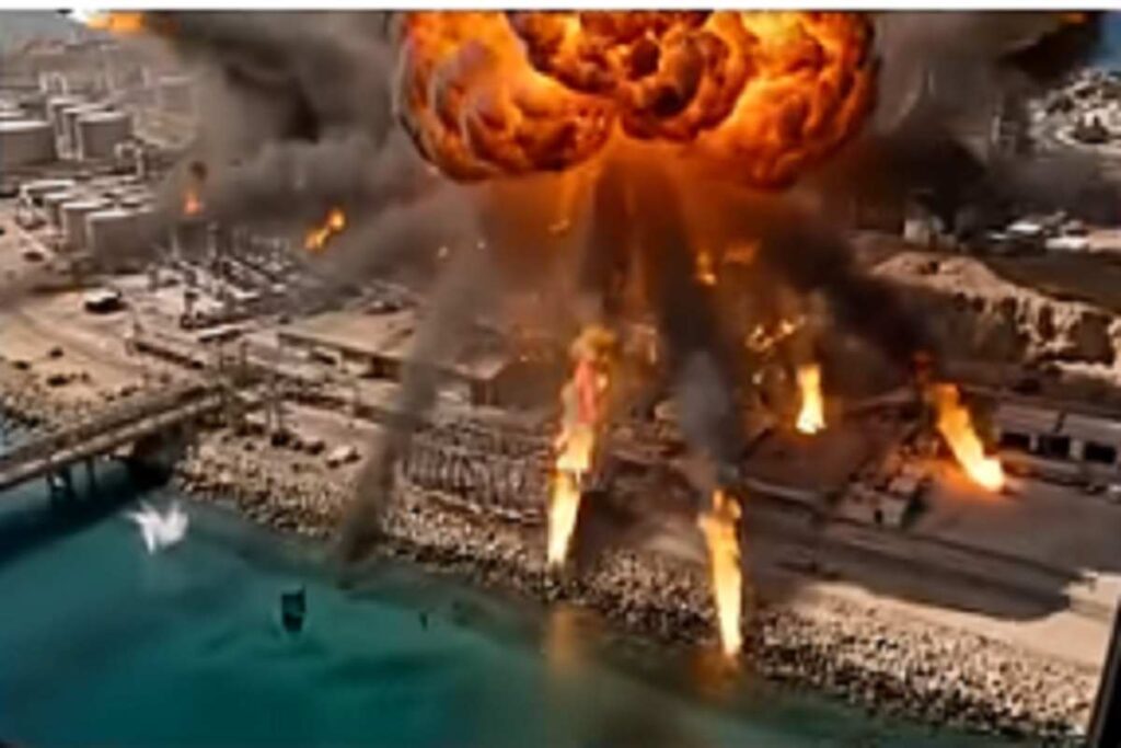 L'isola di Kharg distrutta, video con l'IA