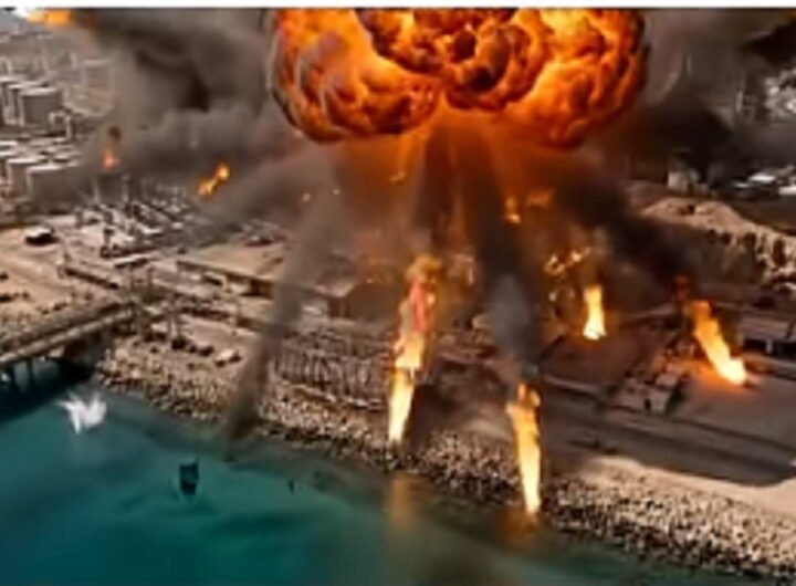 L'isola di Kharg distrutta, video con l'IA
