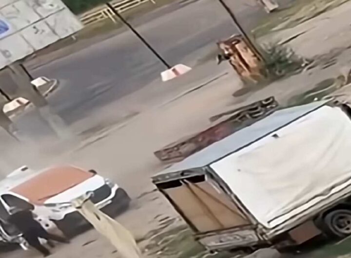Uomo colpito da un drone russo