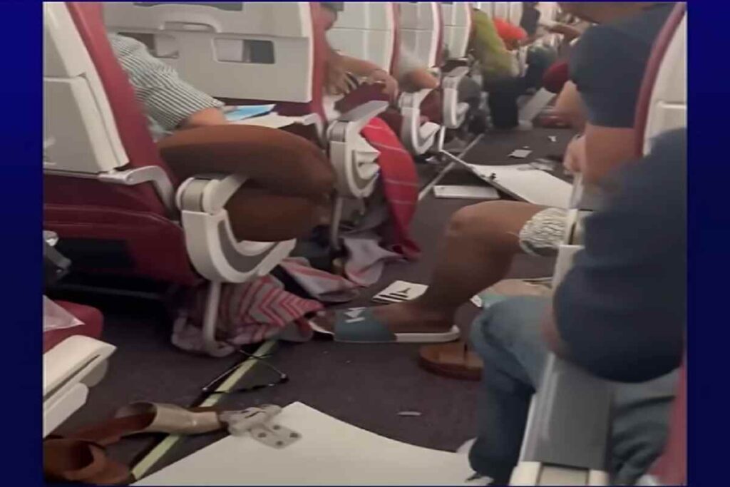 L'aereo dopo la turbolenza