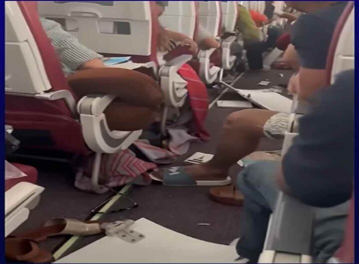 L'aereo dopo la turbolenza