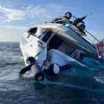 Lo yacht affondato a Porto Cervo