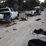Una scena del massacro del 7 ottobre 2023 compiuto in Israele da Hamas