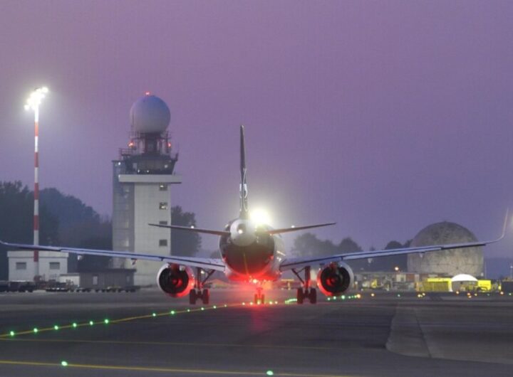 aereo in pista