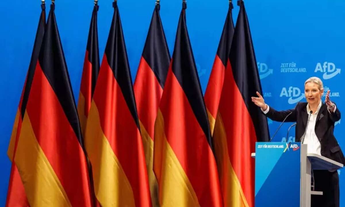 AfD con le bandiere tedesche