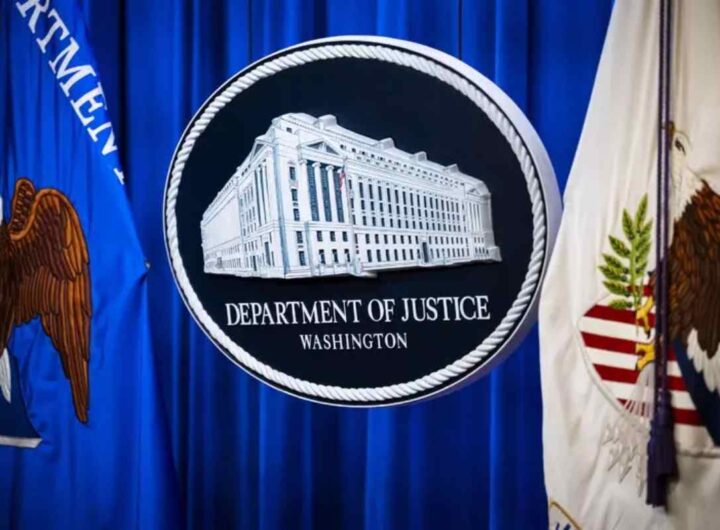 Il logo del Dipartimento di Giustizia Usa