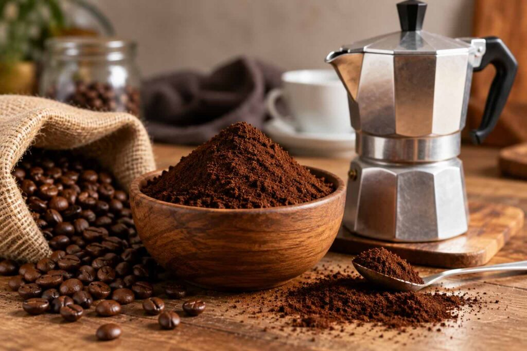 caffè macinato per moka