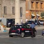 L'auto dei Carabinieri che a San Pietro ha travolto un collega