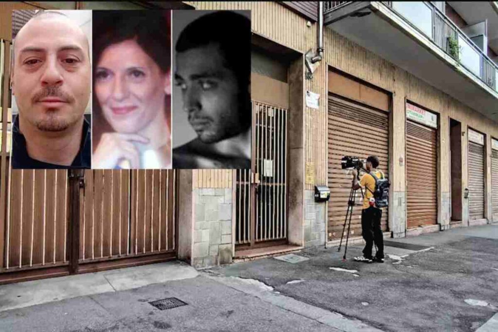 La casa in cui si è consumato il delitto e i volti di Colapietro, della professoressa Formichetti e di De Oliveira Morando