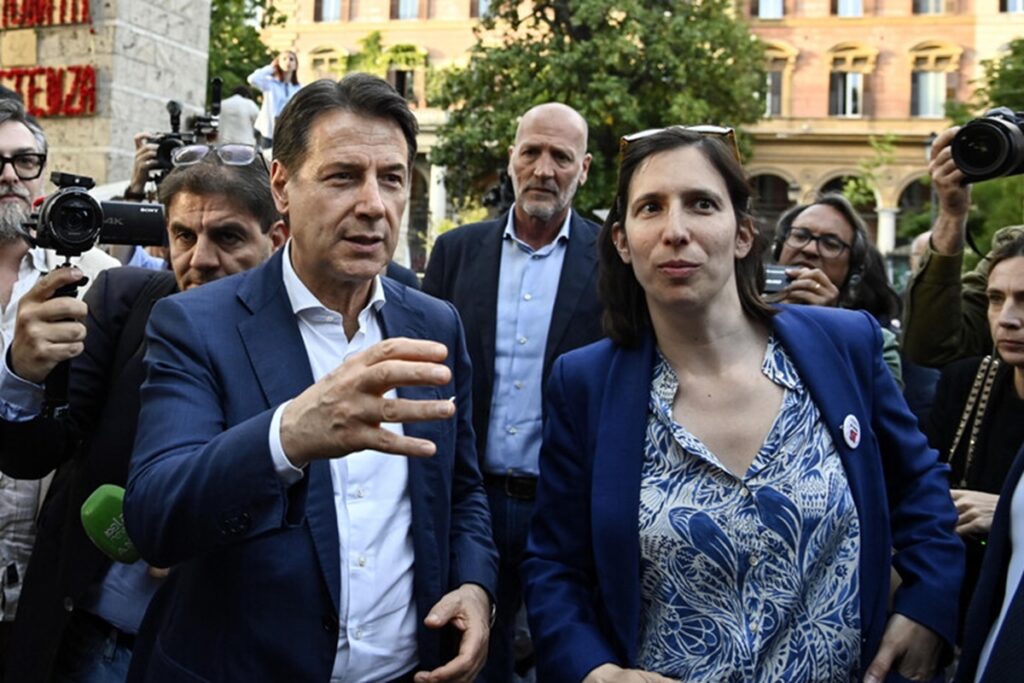 Giuseppe Conte ed Elley Schlein
