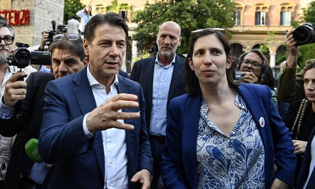 Giuseppe Conte ed Elley Schlein