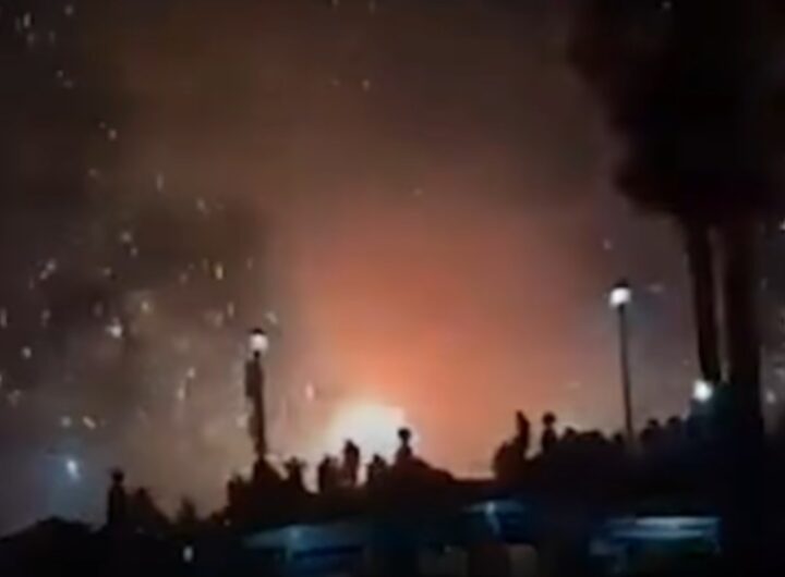 Esplosione fuochi d'artificio