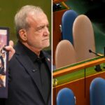 Assemblea Onu, l'Iran mostra le foto dei bimbi uccisi, e la delegazione Usa se ne va