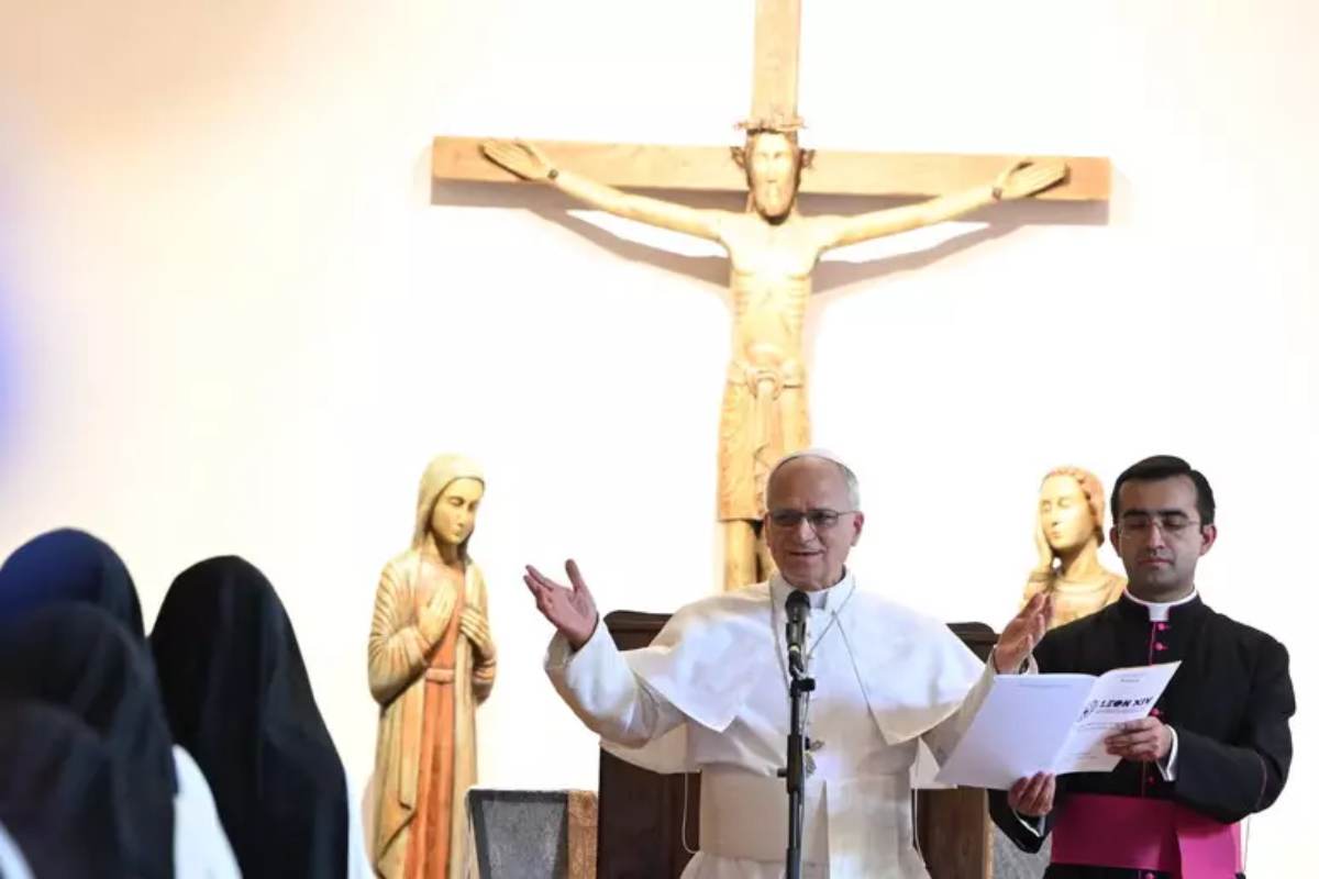 Papa Leone a Lourdes