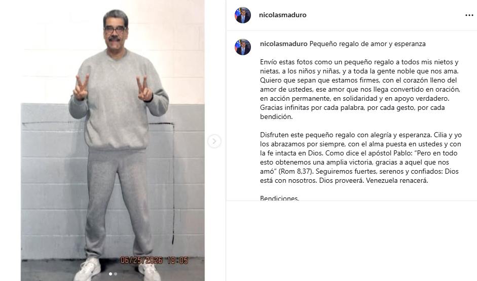 La foto di Maduro dal carcere di New York