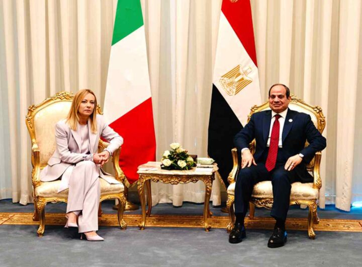 La premier Meloni con il presidente dell'Egitto Abdel Fattah Al-Sisi