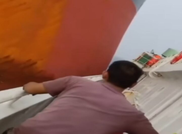 Nave cargo travolge un peschereccio