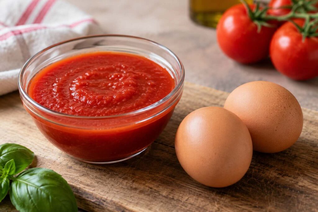 passata di pomodoro e uova