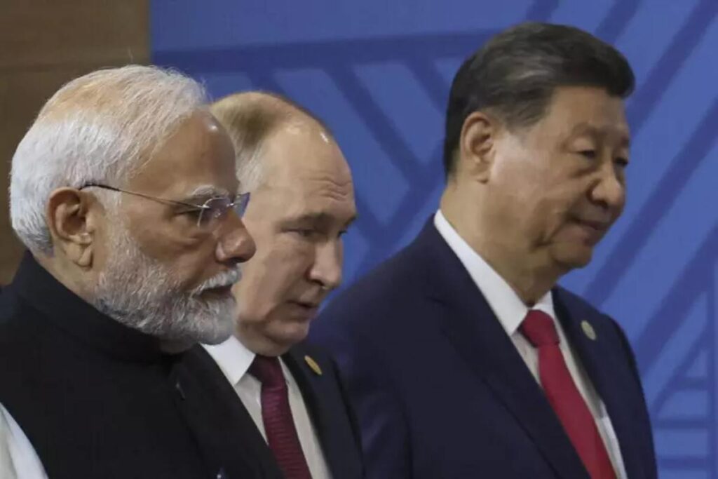 Modi, Putin e Xi Kinping in una foto d'archivio