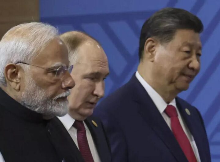 Modi, Putin e Xi Kinping in una foto d'archivio