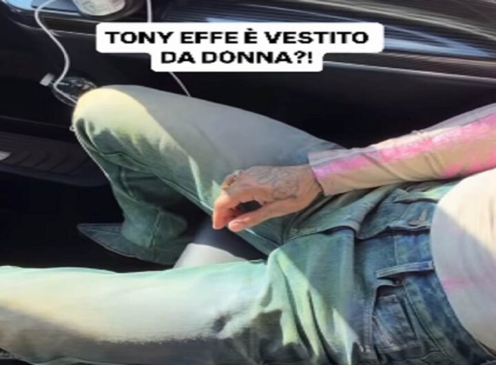 Tony Effe con i jeans da donna taglia 26