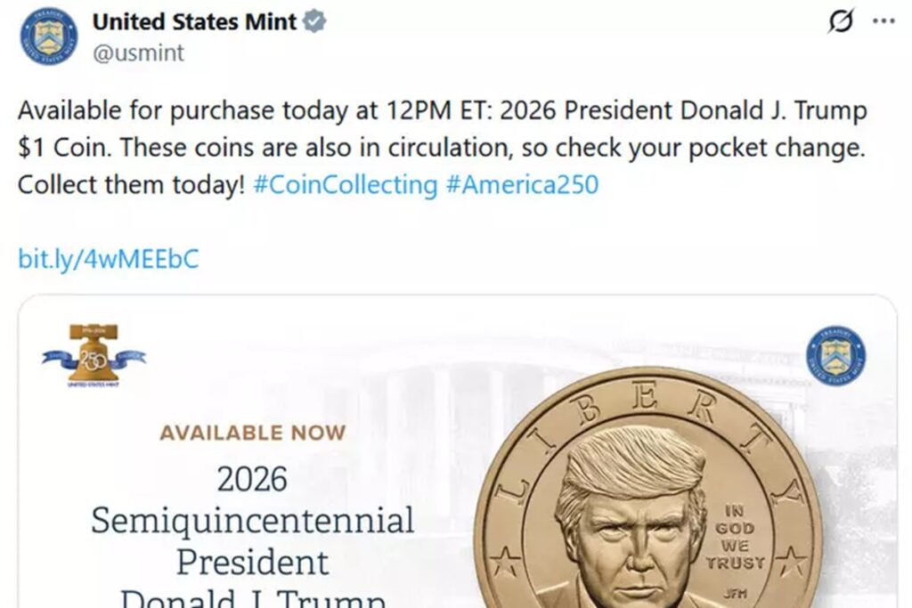 Trump sulle monete da 1 dollaro