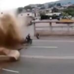 Acquedotto esplode in strada