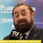 Nella foto tratta da un video, il barone Colucci proprietario della Plastic-Puglia