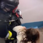 Evacuazione condominio colpito da un drone