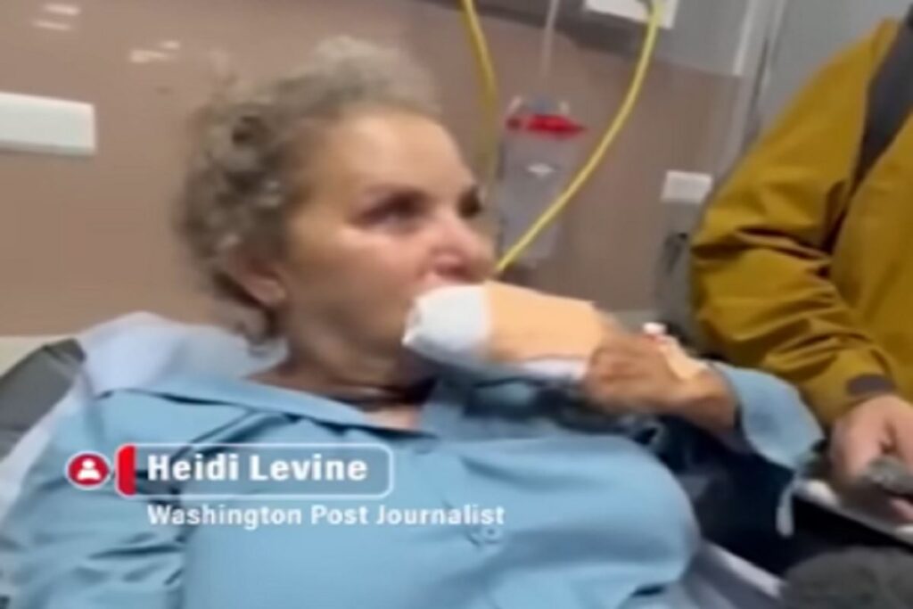 Heidi Levine in ospedale dopo l'aggressione