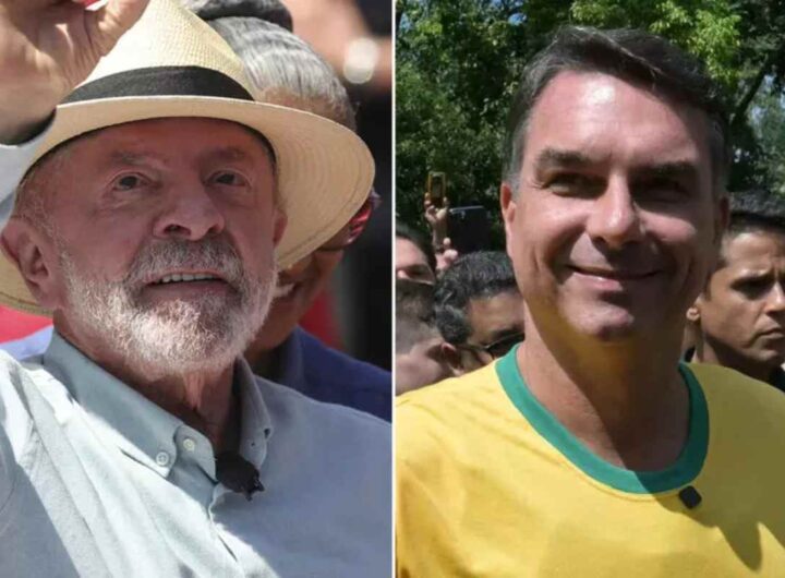 A sinistra Lula, a destra Bolsonaro