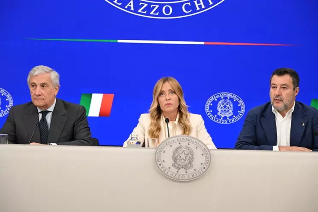 Meloni, Salvini e Tajani
