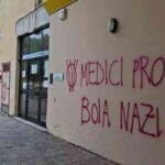 scritte no vax vicenza