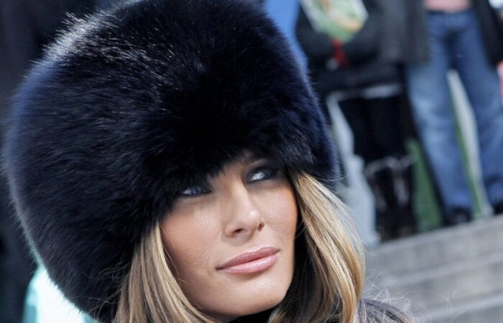 melania trump in colbacco