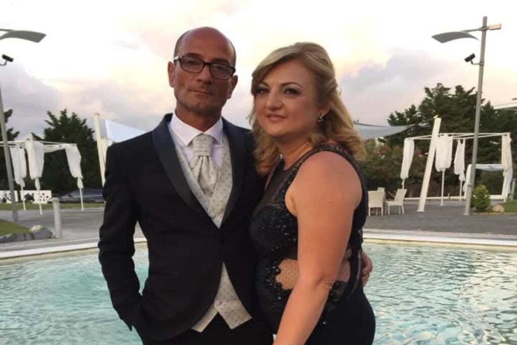 Salvatore Calignano con la moglie