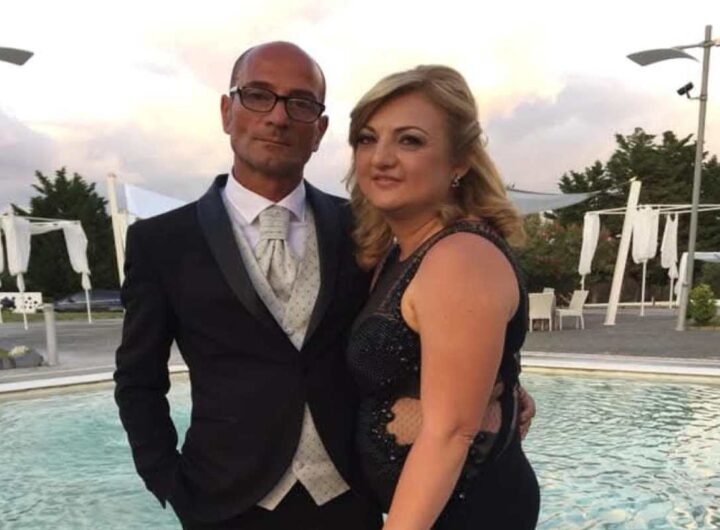 Salvatore Calignano con la moglie
