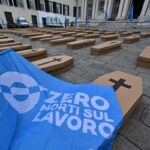 Una manifestazione contro le morti sul lavoro