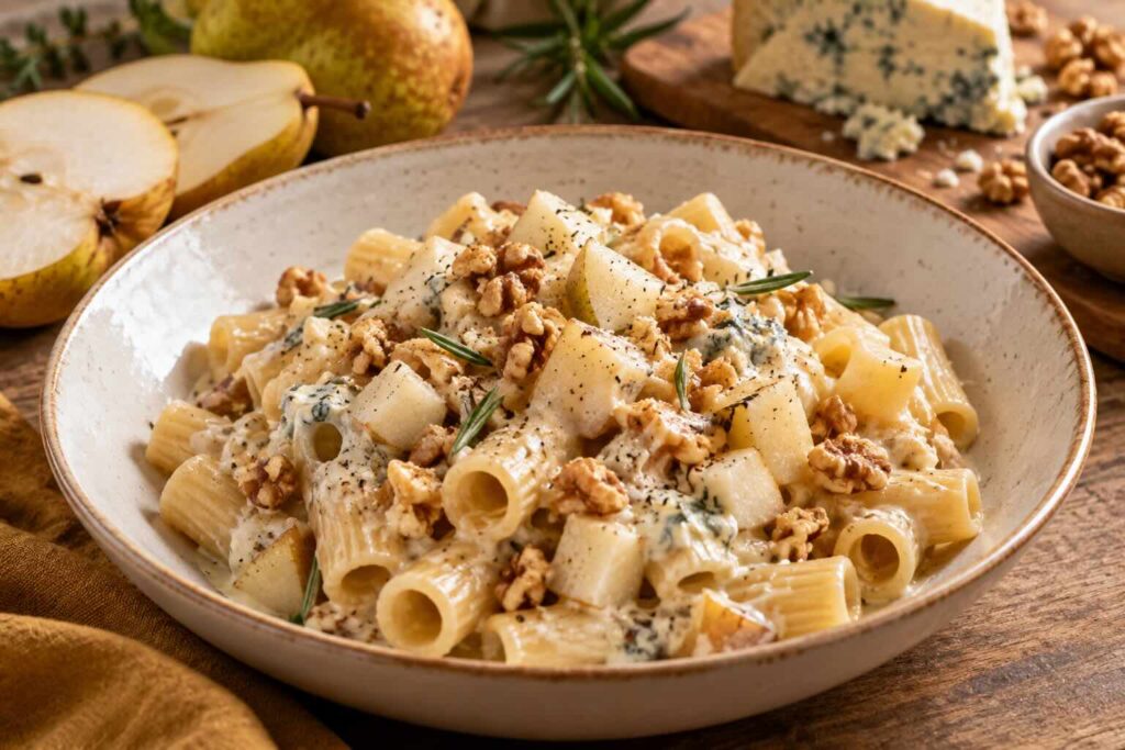 Pasta pere e gorgonzola