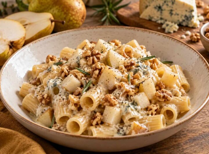 Pasta pere e gorgonzola