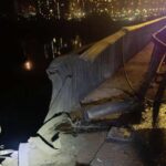 Il ponte distrutto dai russi a Kiev