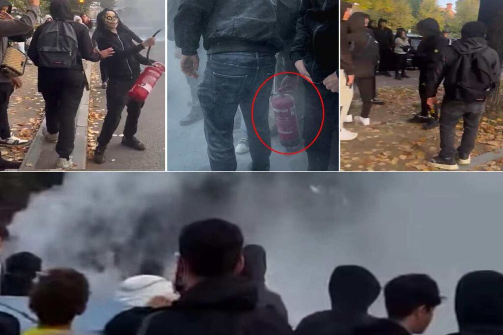 Proteste a Torino, studenti usano estintori