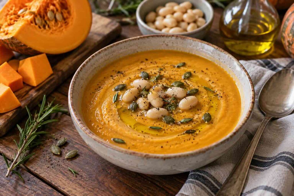 vellutata zucca e cannellini