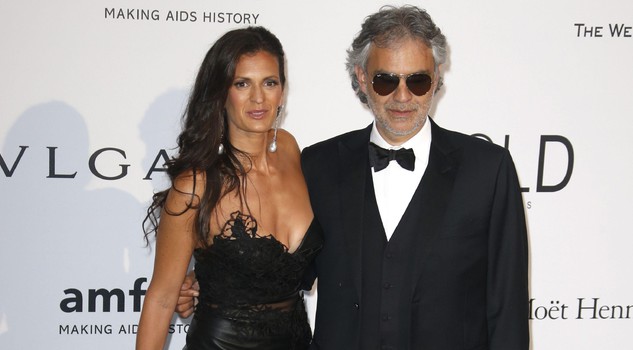 Andrea Bocelli e la moglie Veronica Berti (foto Ansa 