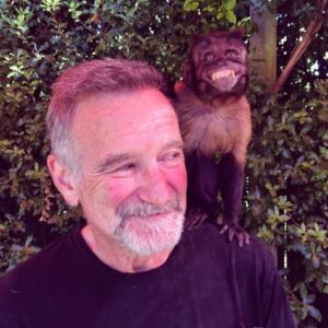 Robin Williams, la foto con la scimmietta Crystal pochi giorni prima della morte