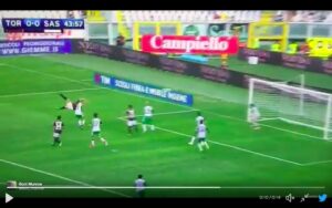 Andrea Belotti video gol Torino-Sassuolo: rovesciata spettacolare